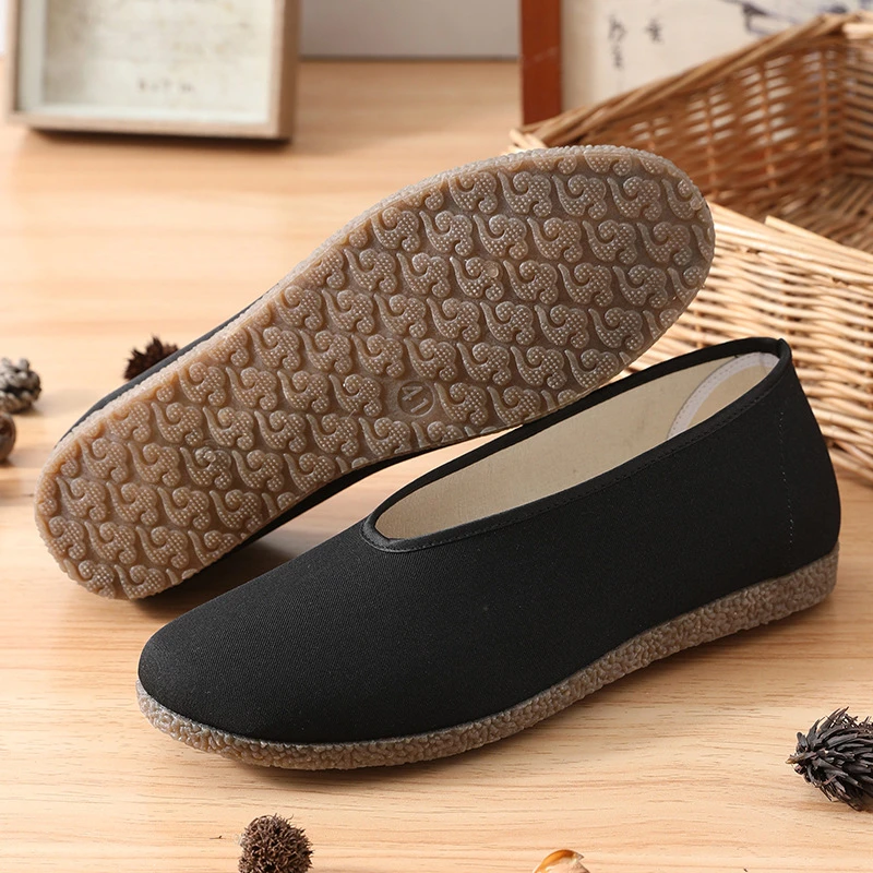 老北京布鞋男中国风复古老头鞋透气软底和尚僧洒鞋中老年牛筋底