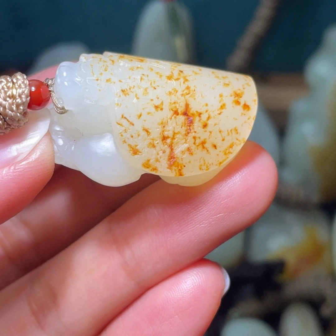 和田玉未镶嵌挂件清*～