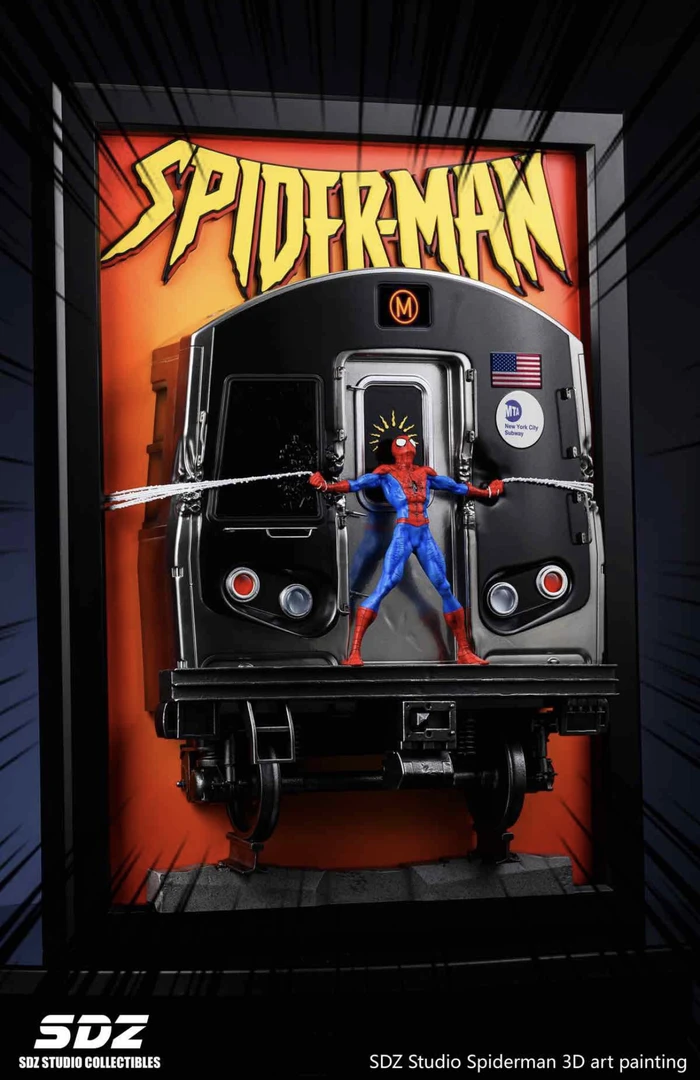 【鼠先生 现货】SDZ 壁画蜘蛛侠2.0 雕像 手办