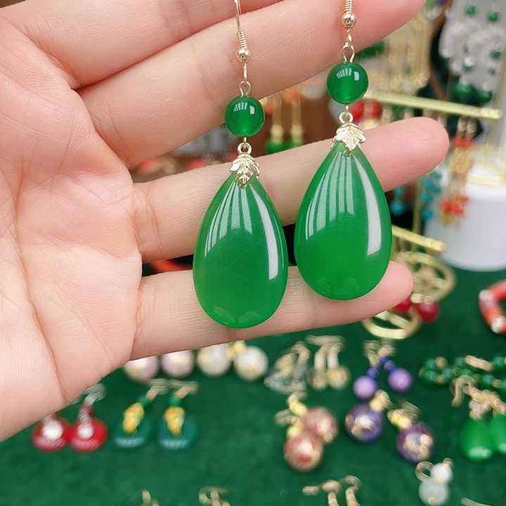 玛瑙/玉髓耳钉合金