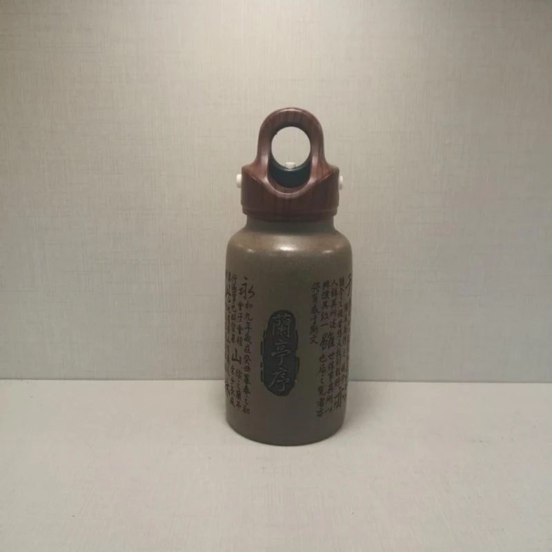 预 刻绘兰亭序 蟹壳青泥料 紫砂杯