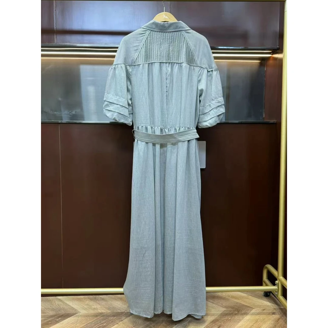 CLYQ2486 欧洲客人订单 两连扣设计感连衣裙