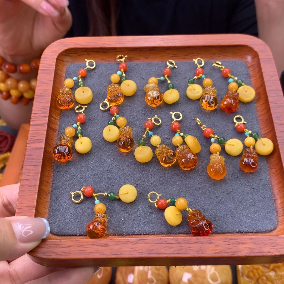 未镶嵌吊坠(不含链)琥珀多样性发一