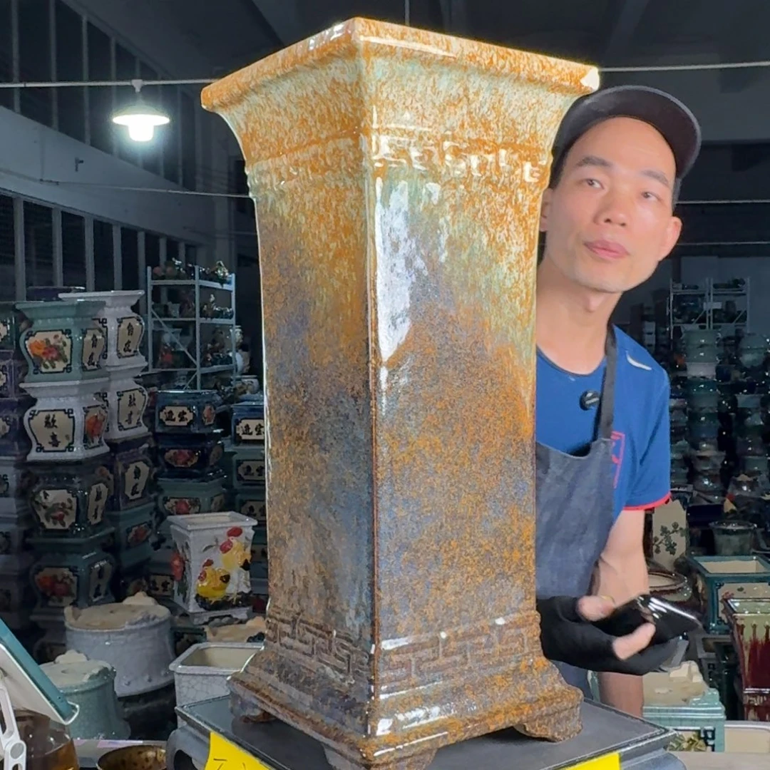 芳***盛一风堂石湾花盆 瑕疵磕碰