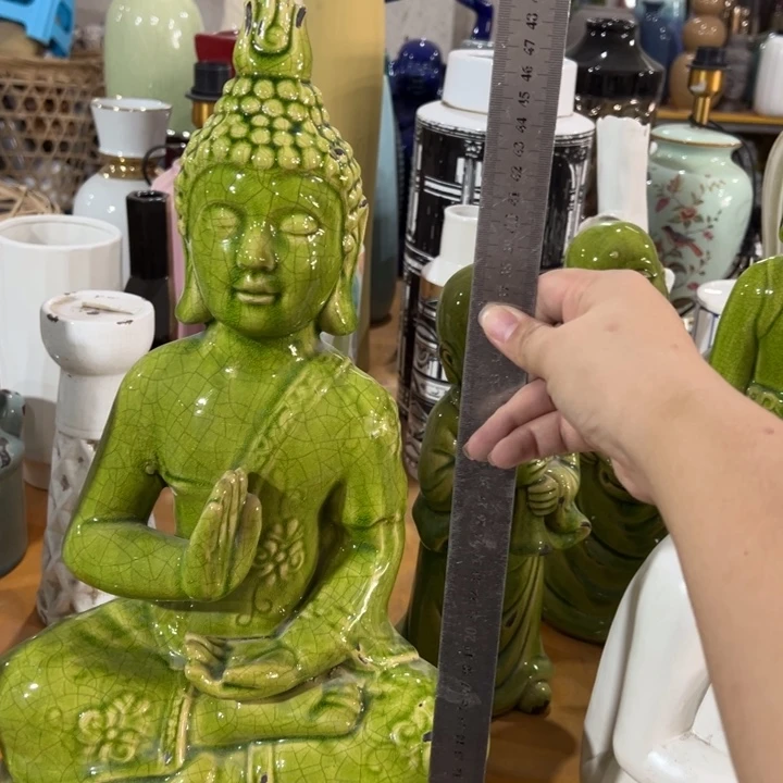 陶瓷花瓶微瑕捡漏出高50宽27公分干裂