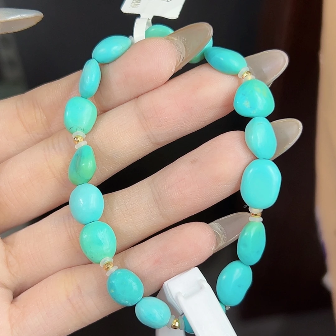 绿松石18K金镶嵌珠宝奇石