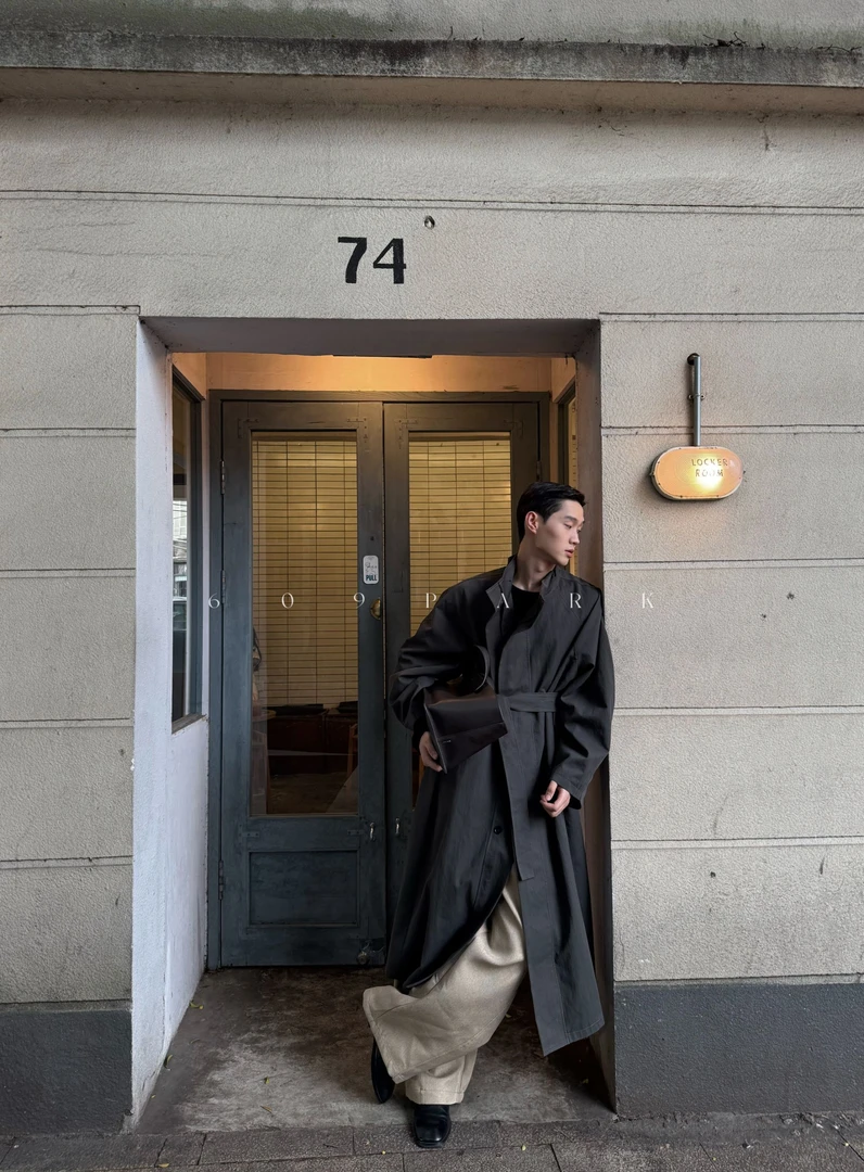 609PARK Dressed to kill 立领廓形长款风衣 609021