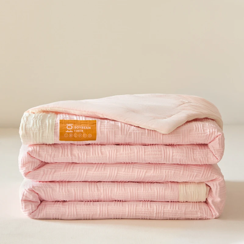 比亿奇华夫格夏凉被可机洗夏被薄款空调被柔软亲肤春秋被双人被子