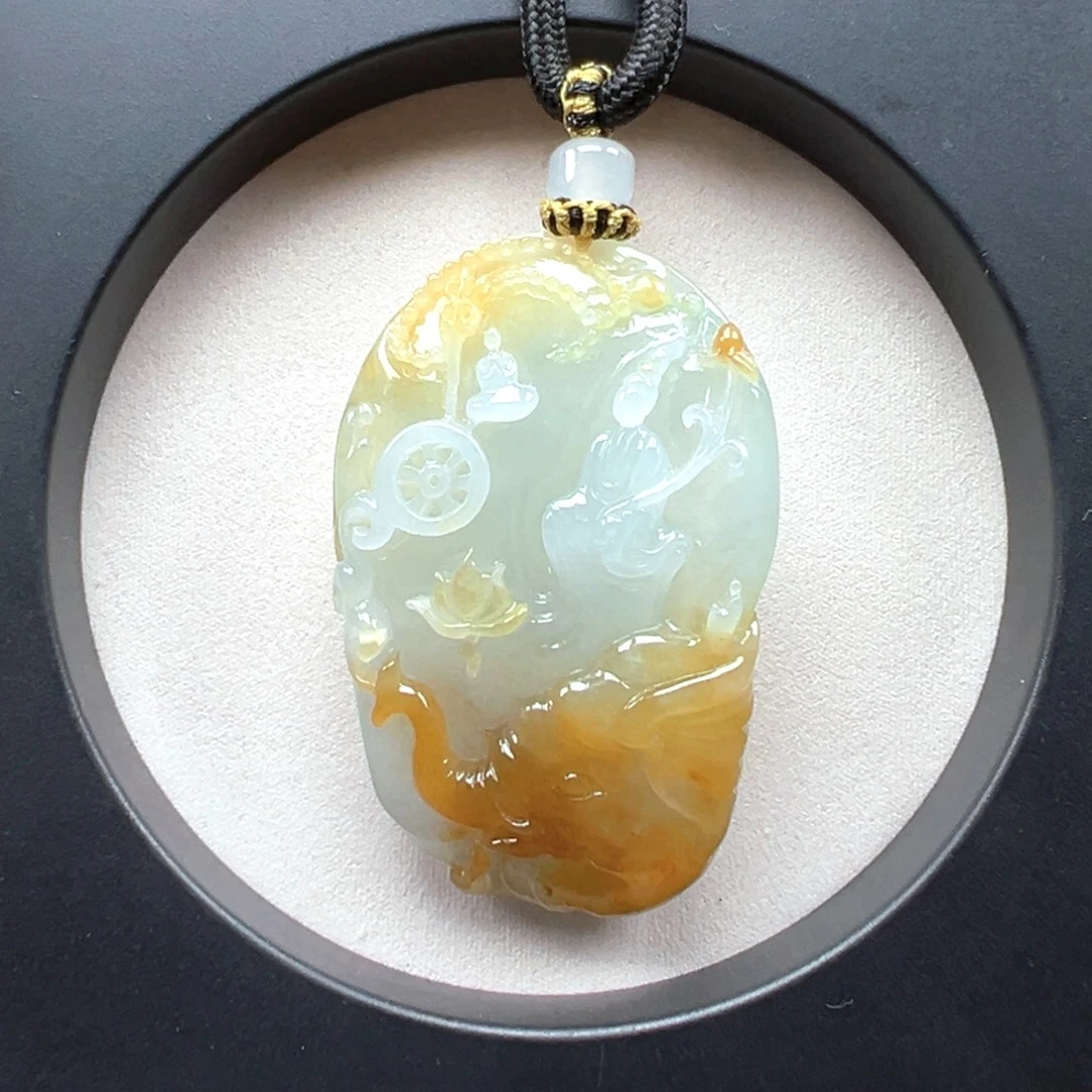 翡翠未镶嵌颈饰普贤