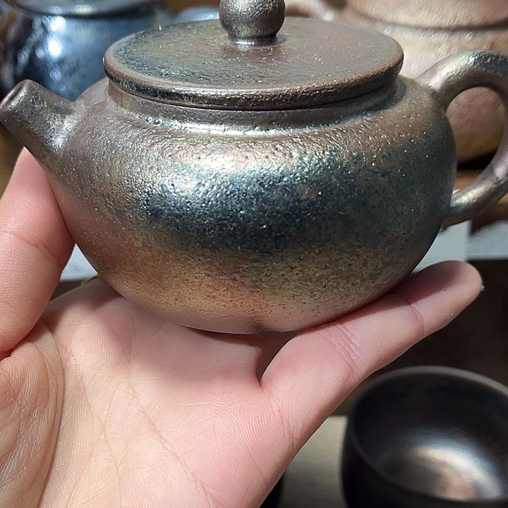 杯紫泥瑕疵柴烧茶壶不退换