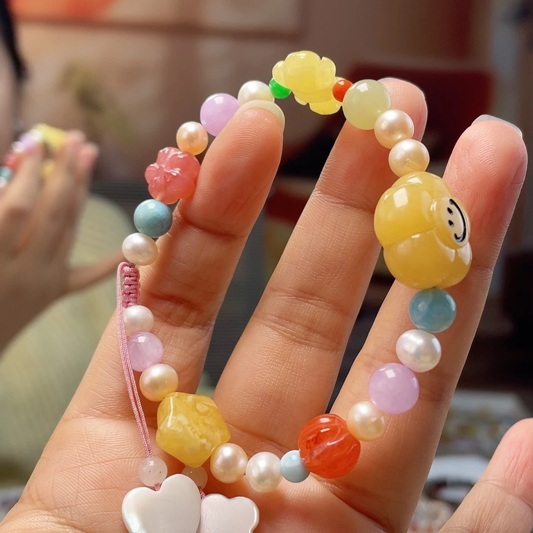 蜜蜡未镶嵌裸石蜜蜡手串