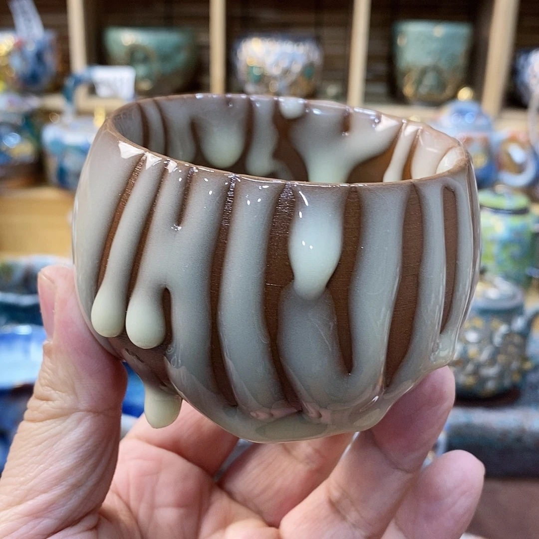 粗陶志野柴烧茶器
