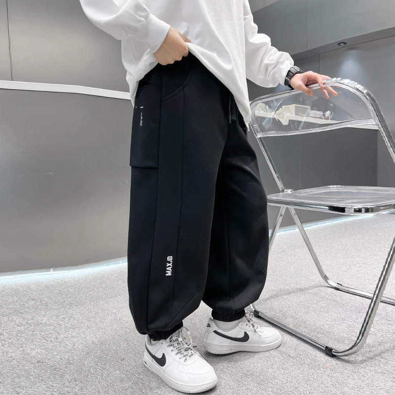 男童装运动裤2025中大童春秋新款长款卫裤春季春装洋气宽松休闲潮