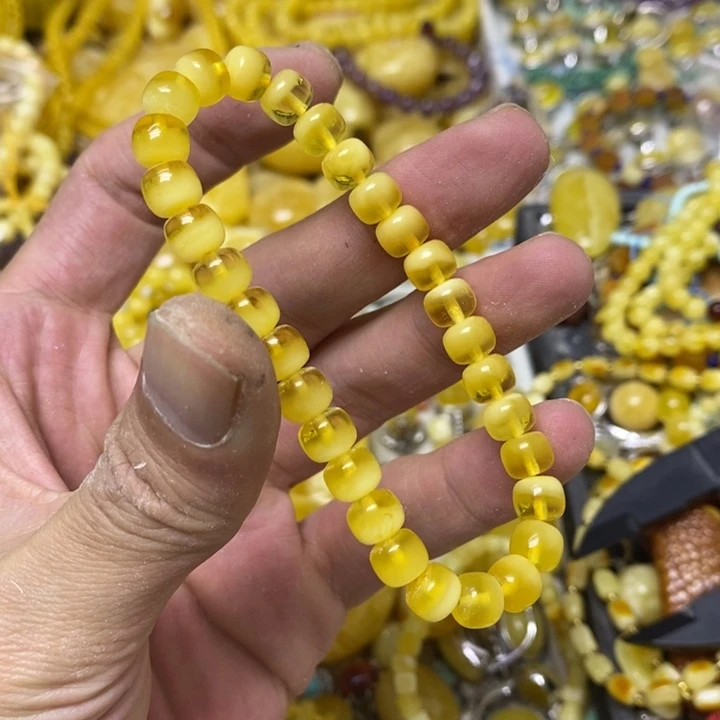 裸石蜜蜡未镶嵌手串