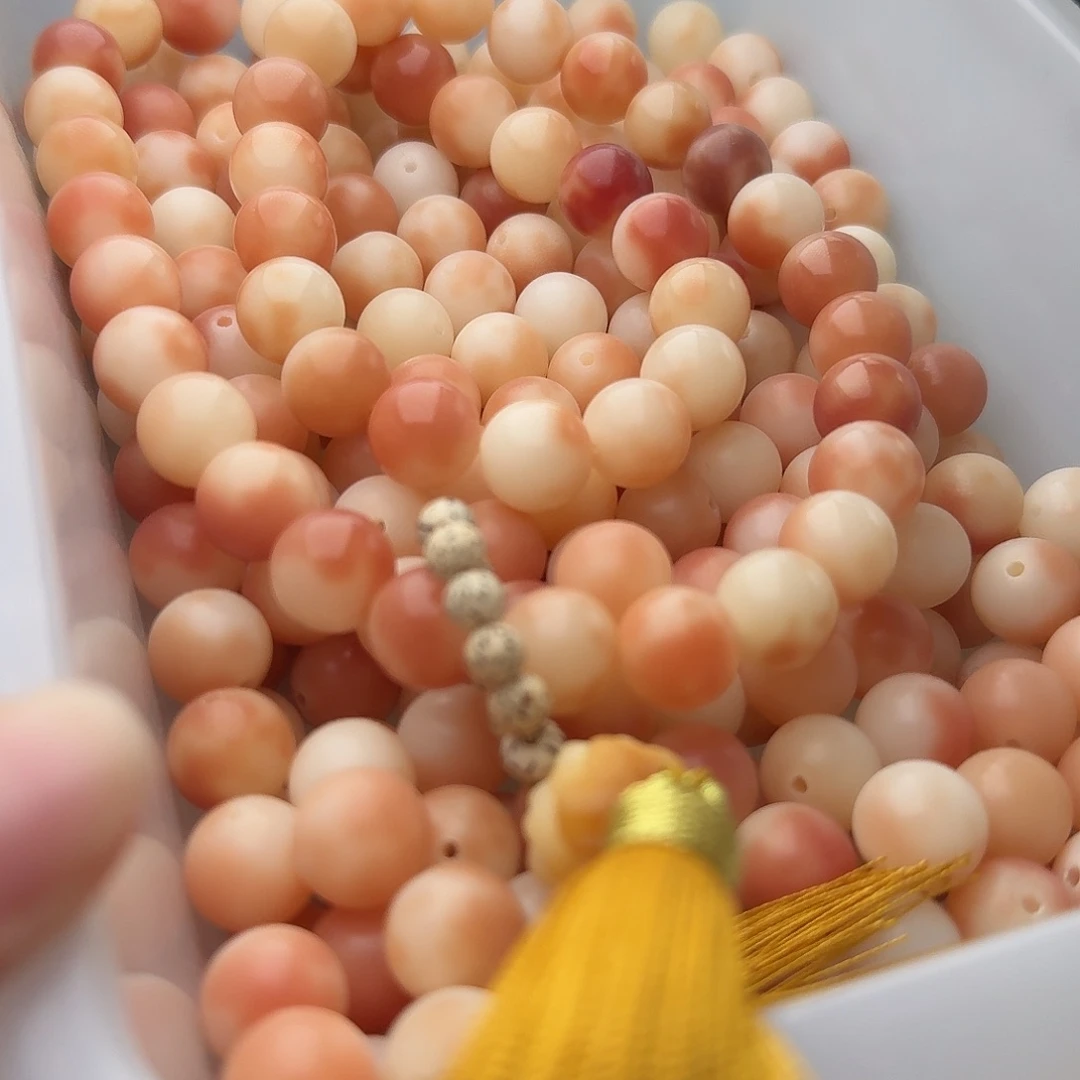 菩提根/象牙果吊坠50 颗粉花皮 12 圆