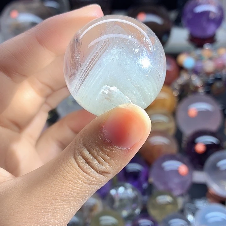 未镶嵌水晶珠宝半成品白幽灵千层山3.8