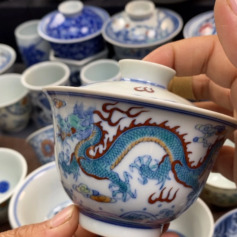 【闪购商品】翌*景德镇青花瓷盖碗