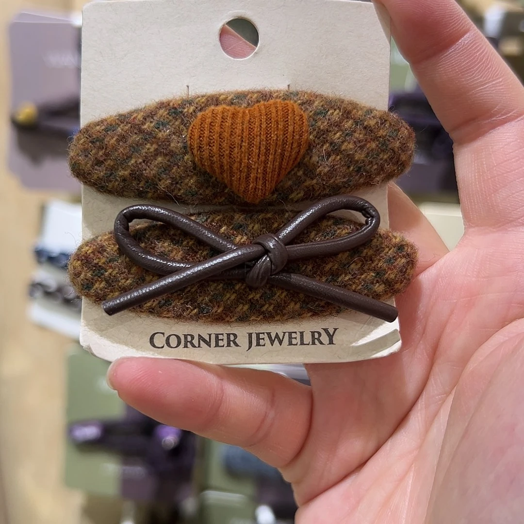 布艺非金属南瓜爱心蝴蝶结拜拜夹