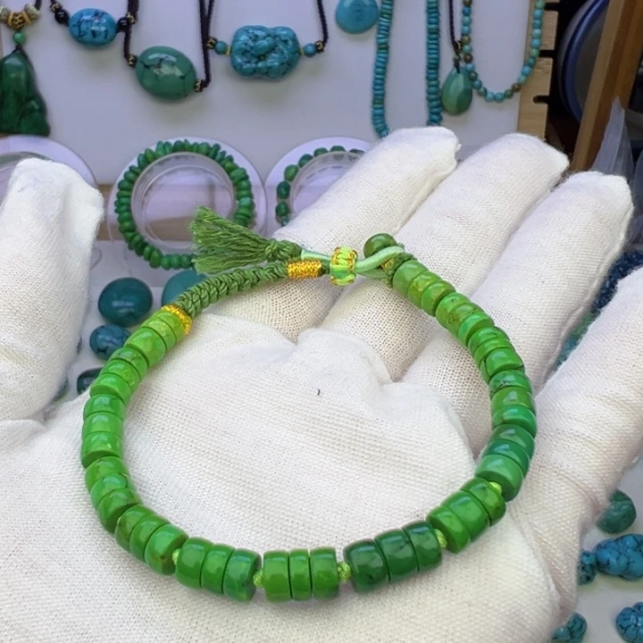 菜籽绿直切手串6.0mm兰