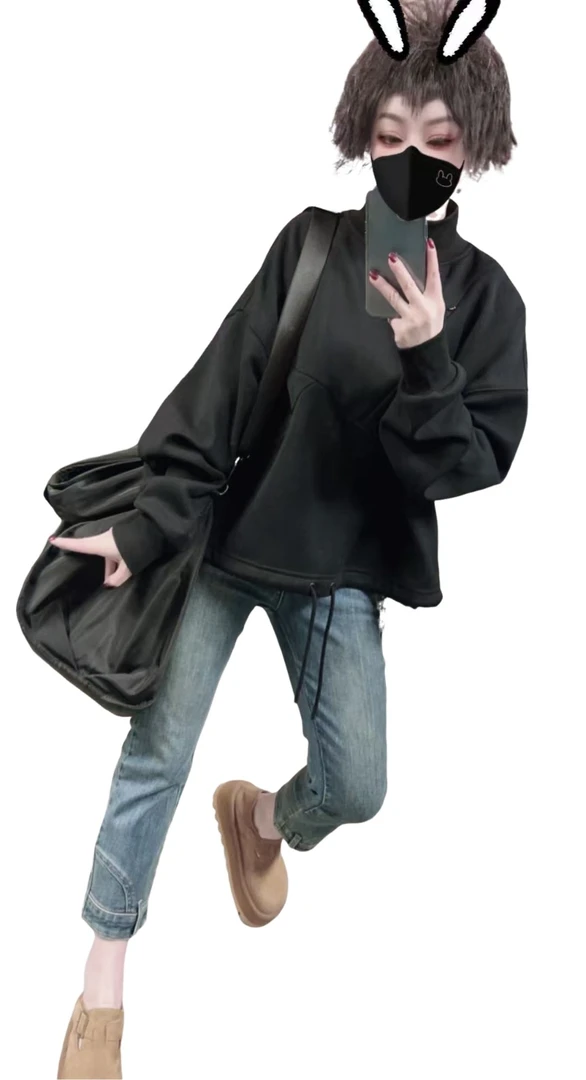 【佳老板】“6876”#新款韩版时尚百搭个性烟管裤