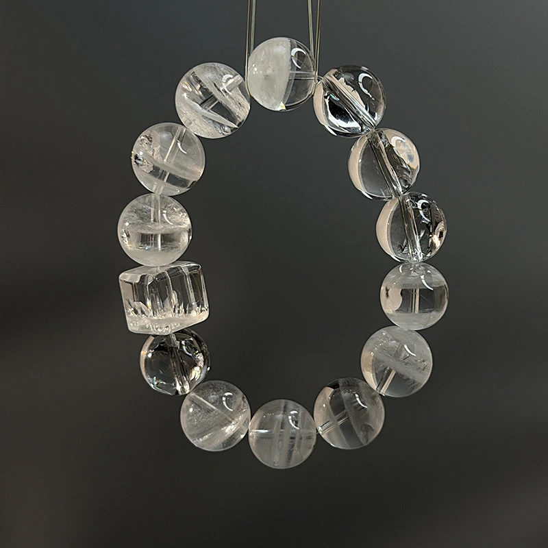 【她的光】白幽灵天然阿赛水晶搭配白幽灵方糖