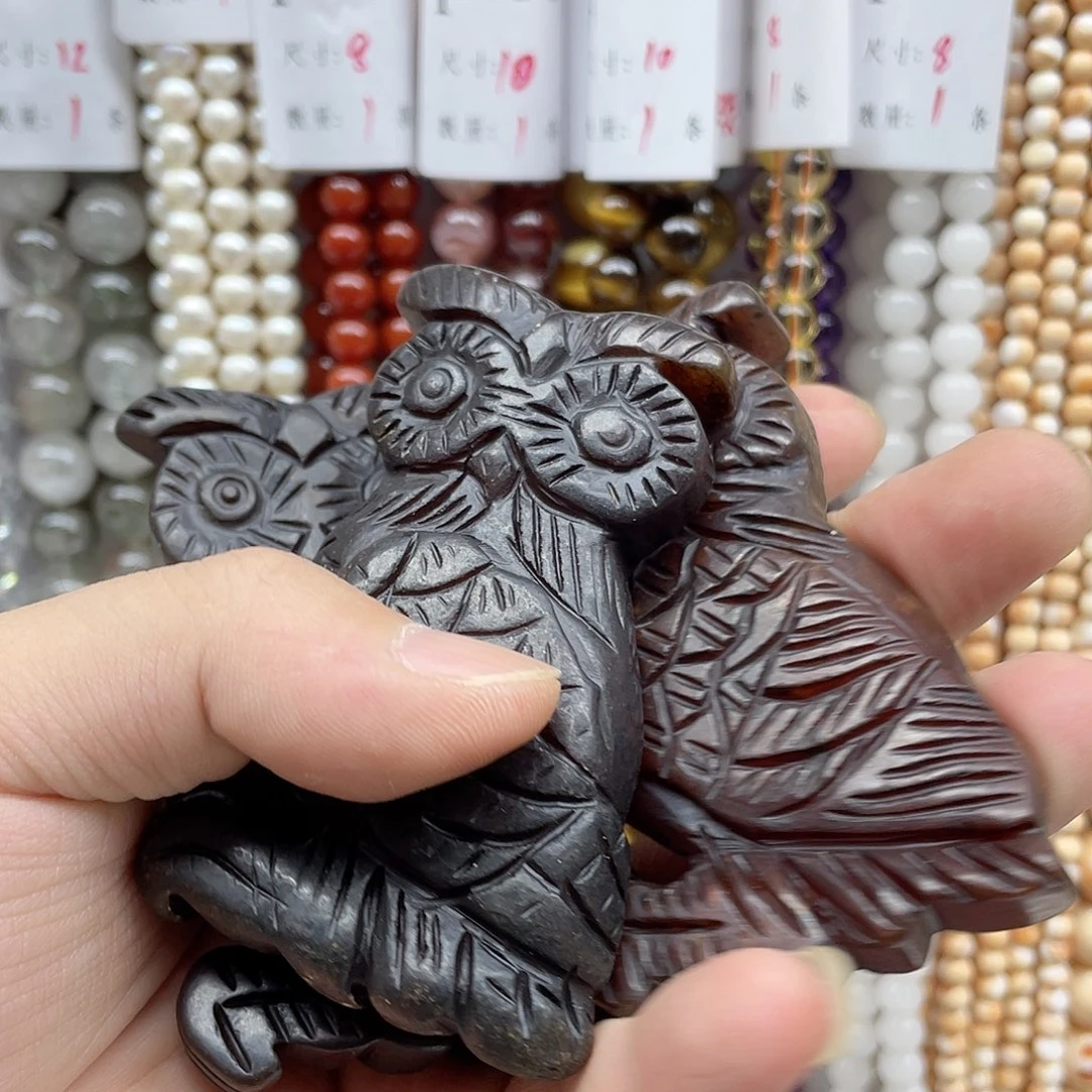 玛瑙/玉髓合金珠宝半成品玉石猫头鹰