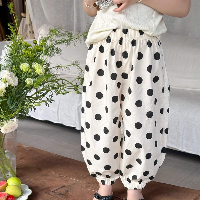 【萱妈童装】女童夏季薄款防蚊裤小女孩新款多色长裤中小童