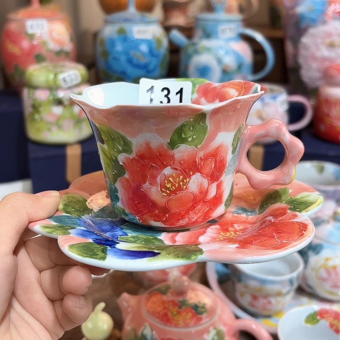 I***u景德镇手绘高温釉下彩陶瓷茶具