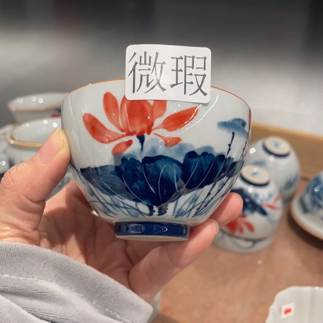 有瑕釉下彩纯手绘