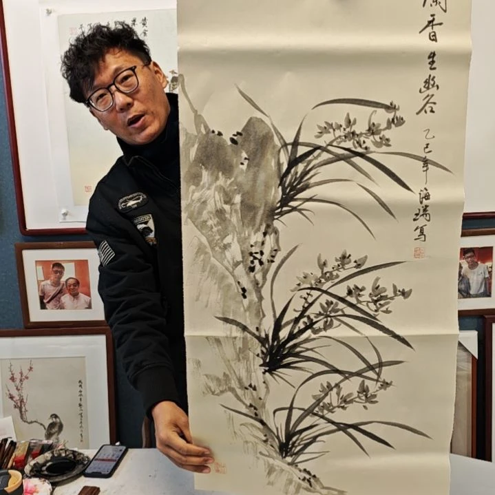 国画贾海瑞老师现场定制