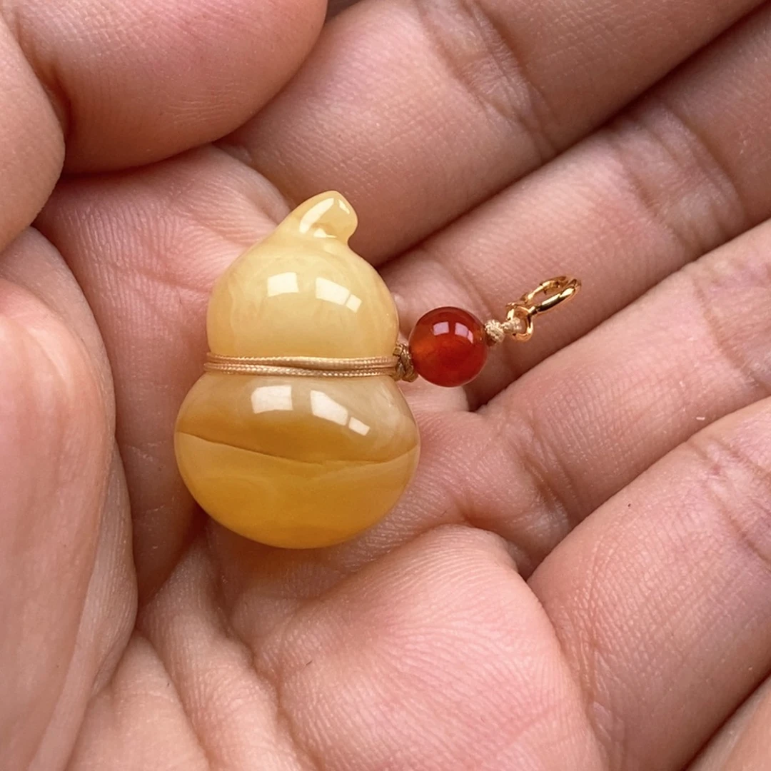 琥珀未镶嵌珠宝奇石蜜蜡小葫芦