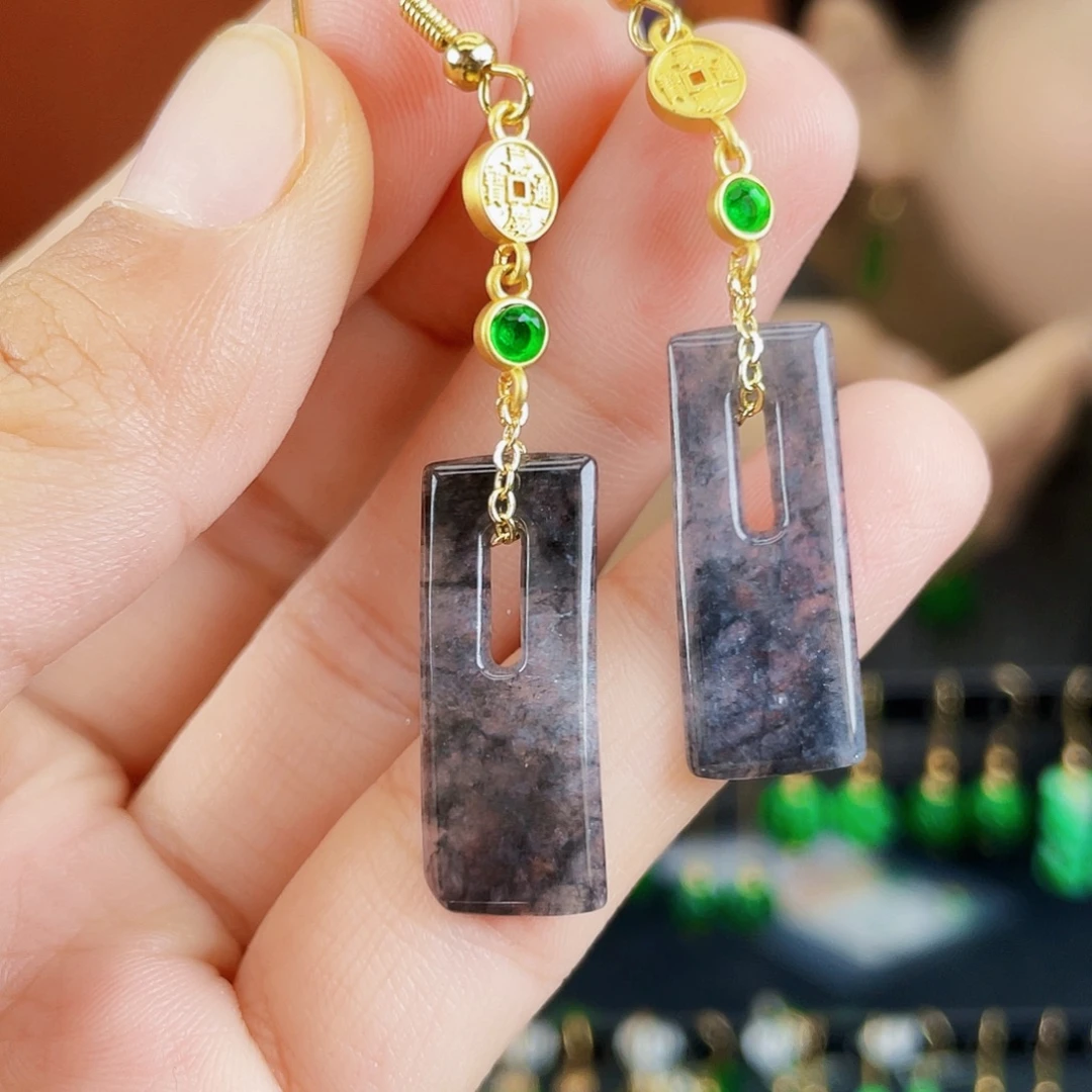 翡翠未镶嵌耳饰饰品