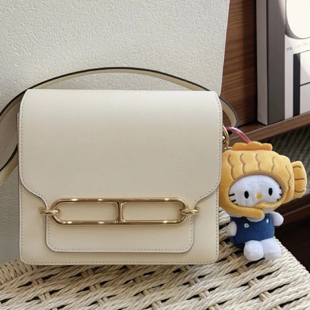 95新 Hermes/爱马仕 艾瑟尔奢品/奶昔白金z刻19猪鼻子单肩包