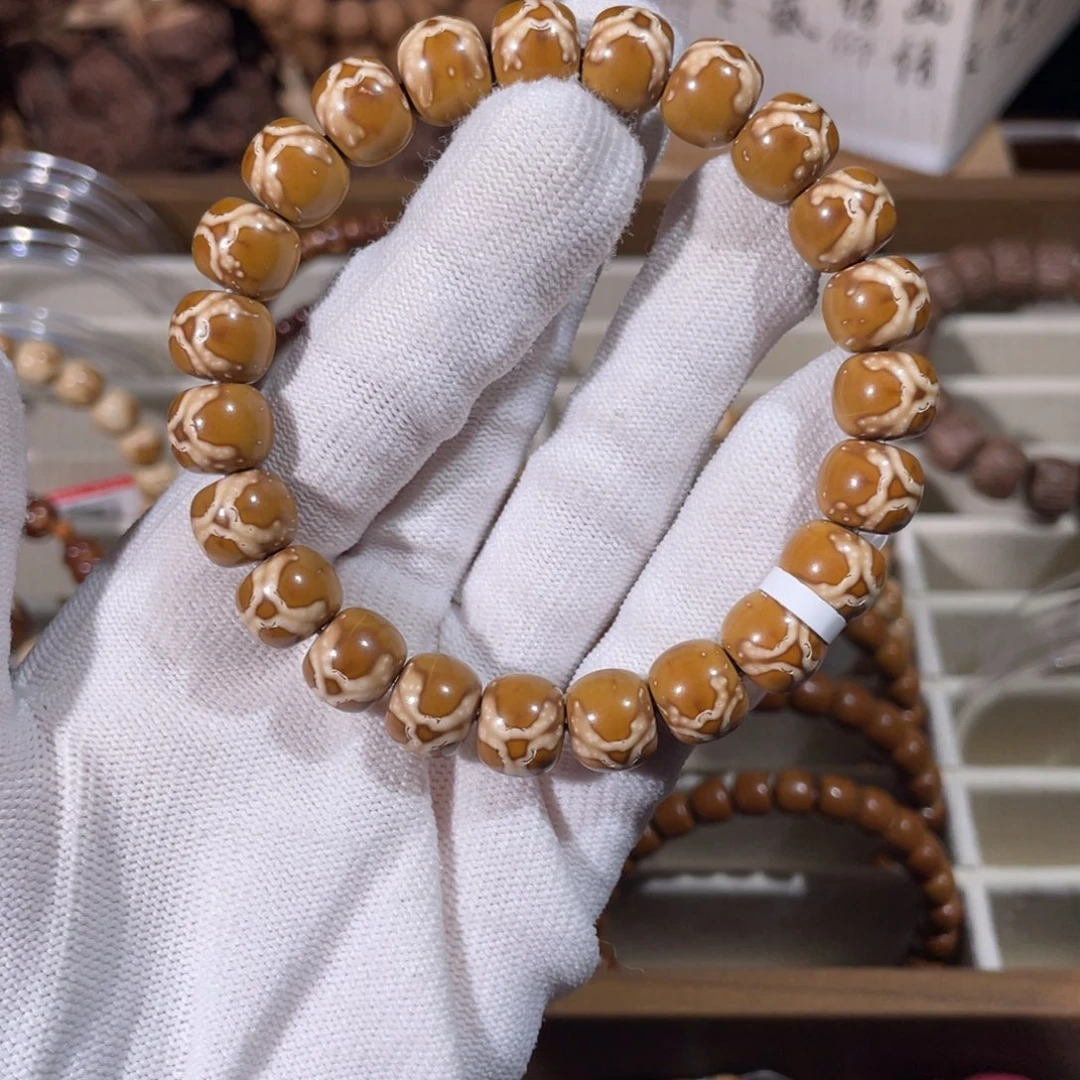 笑***湖手串紫金鼠实心鬼脸正奔