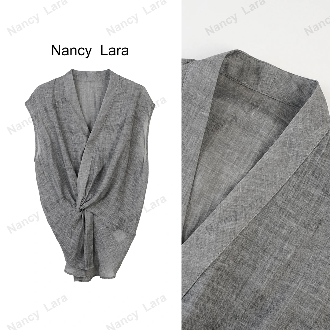 Nancy Lara 天丝苎麻打扭马夹 NL659XS375