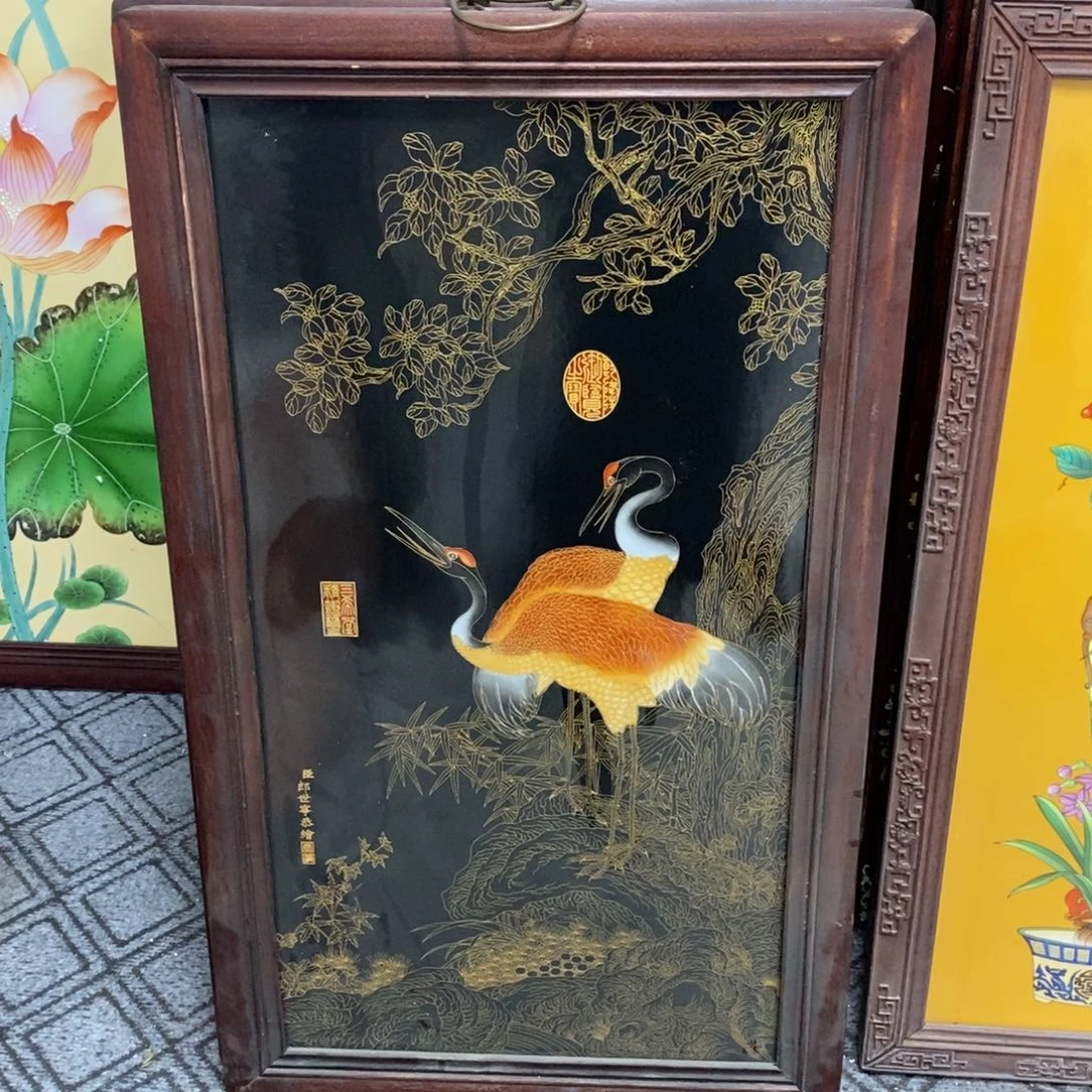 瓷片90*52 景德镇瓷板画柴窑烧制