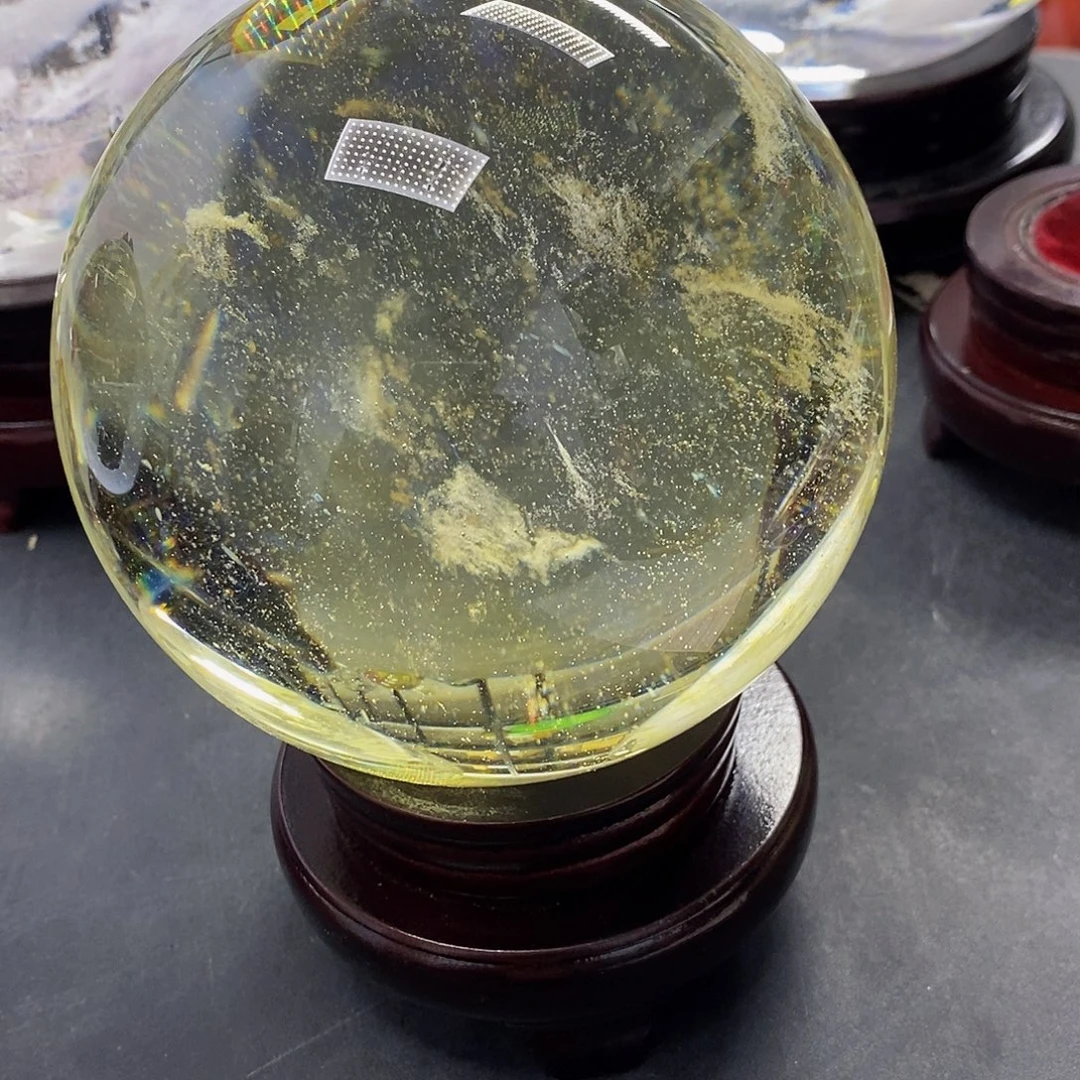 遇***~石材12厘米黄水摆件