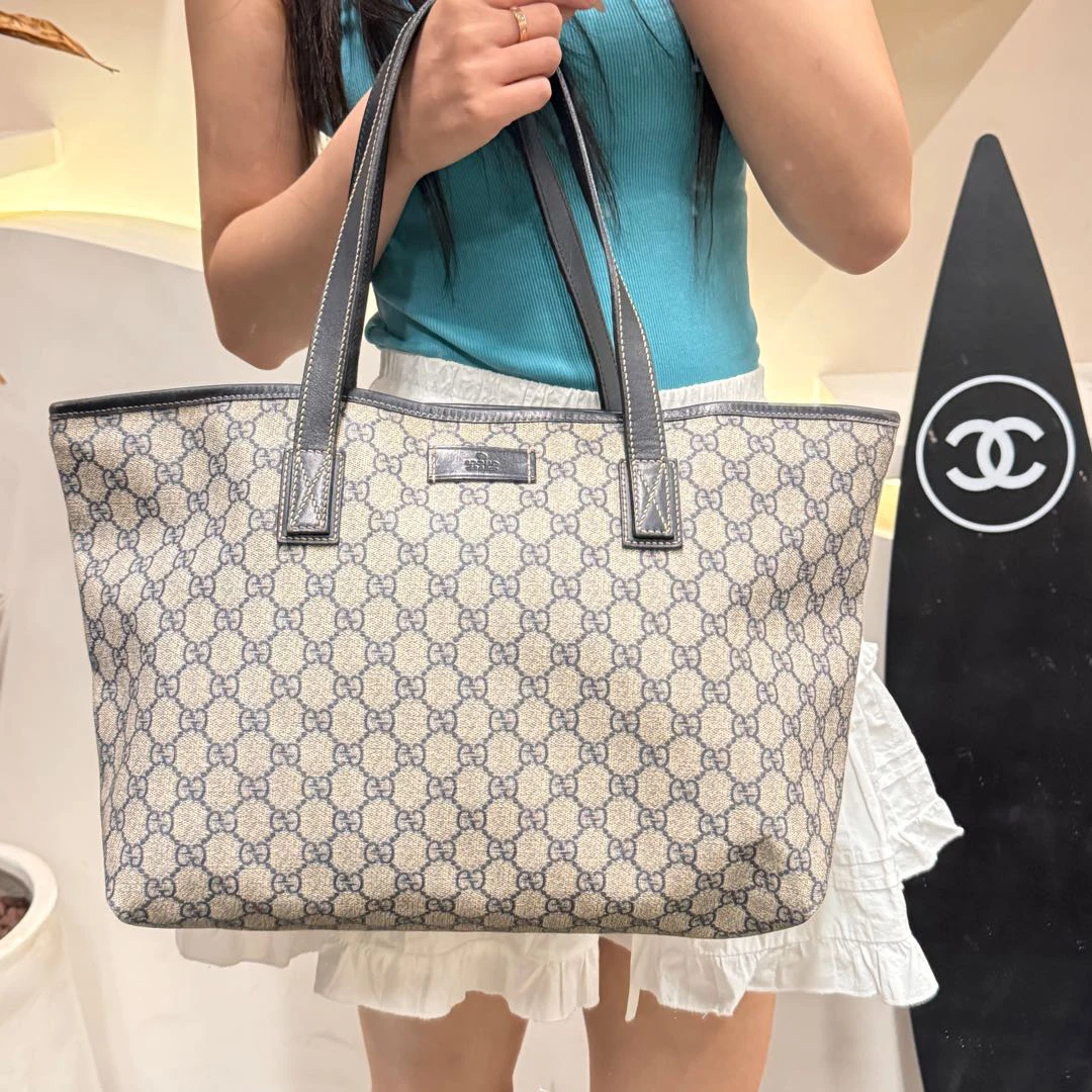 95新 GUCCI/古驰 老花中号托特包/7346