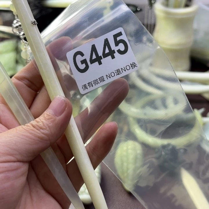 蛇纹石玉发饰合金静****锦