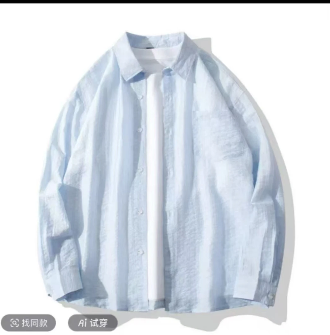 2025新款韩版衬衫薄款防晒外套女宽松百搭衬衣