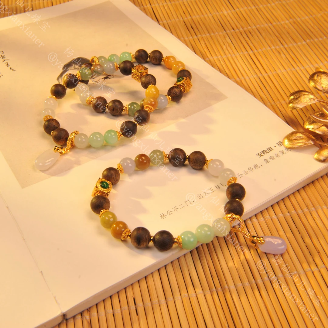 925银银制品 【杨仙仙珠宝】银镶多宝手串-多样性发其一X2162