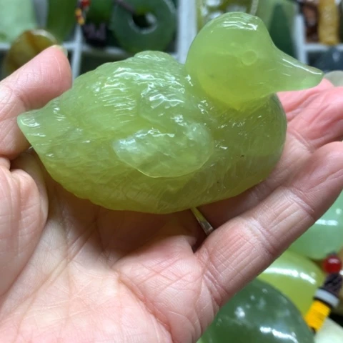 蛇纹石玉未镶嵌手把件