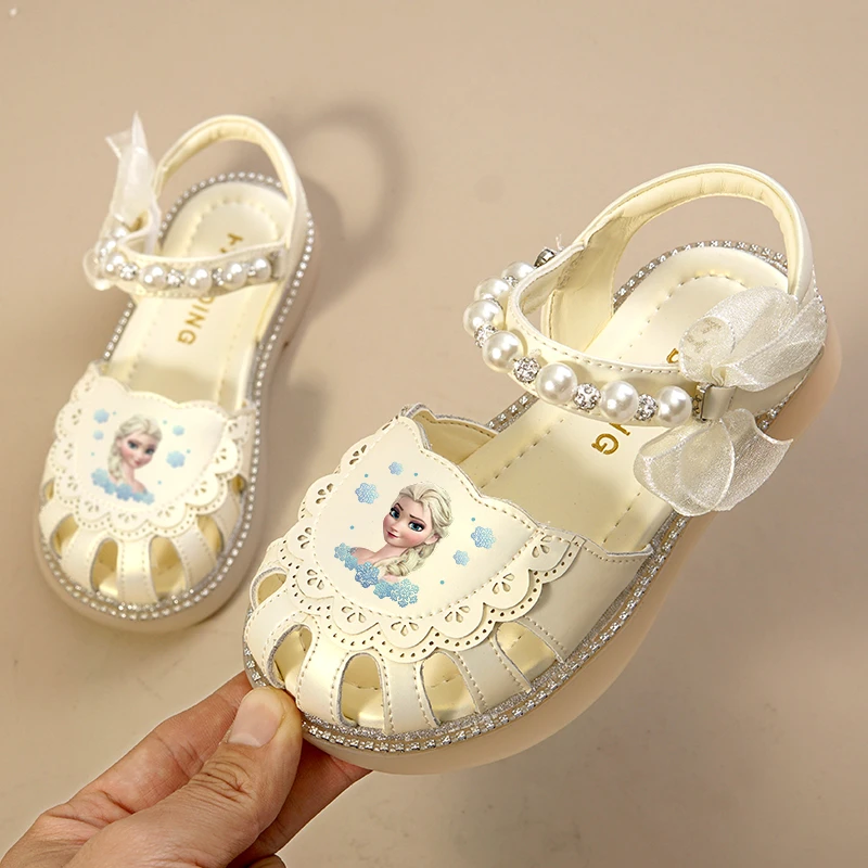 女童凉鞋夏款2025新款女孩包头童鞋女宝爱莎公主软底儿童夏季鞋子