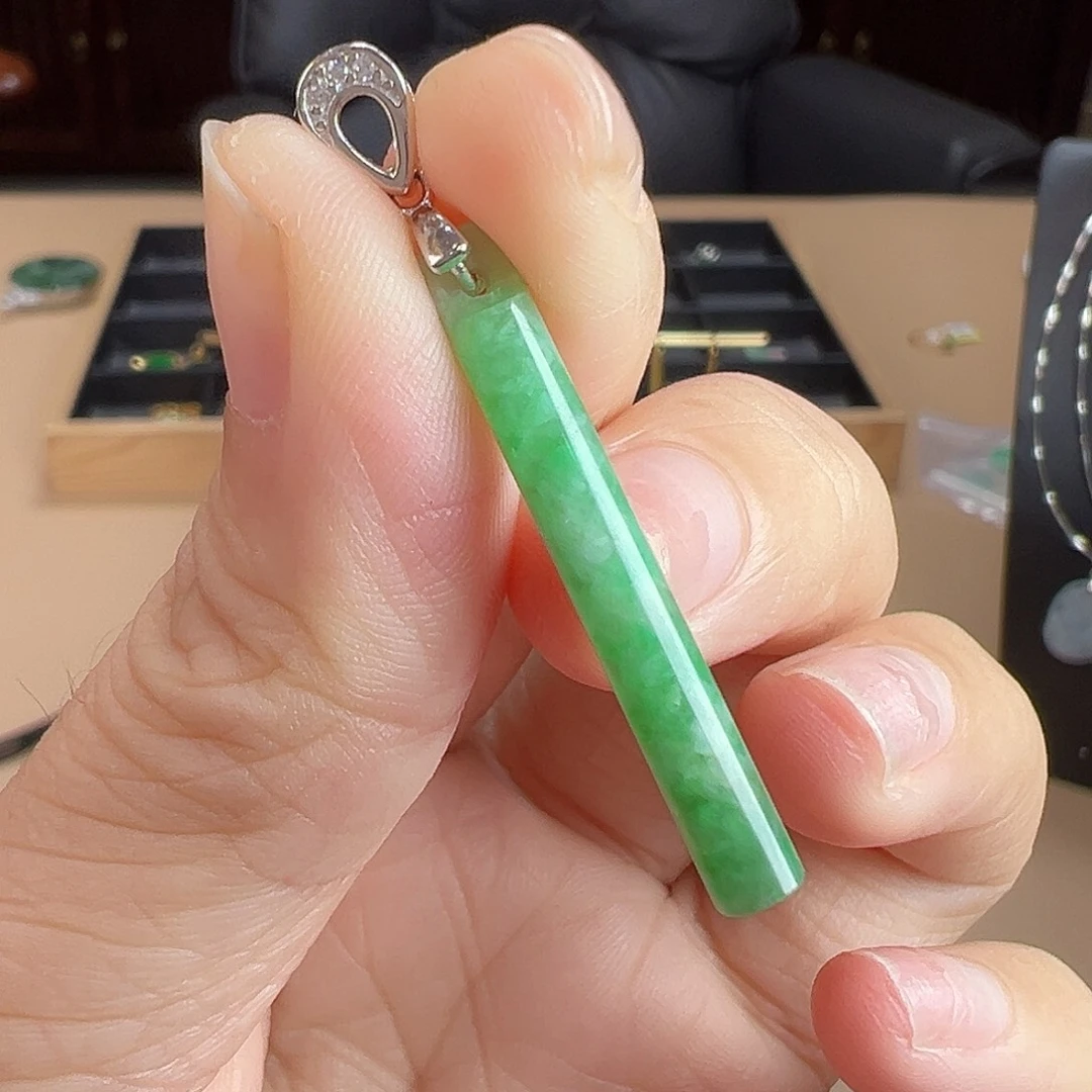 翡翠银S925镶嵌颈饰吊坠29