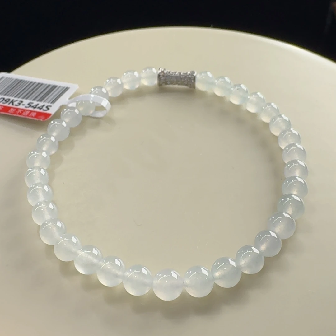 翡翠未镶嵌手链大漏！福利宠粉！白冰单圈卡4.8mm