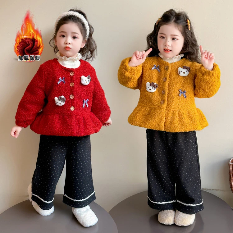 女童外套秋冬2025新款儿童洋气时髦开衫秋装女宝宝冬季小香风外搭