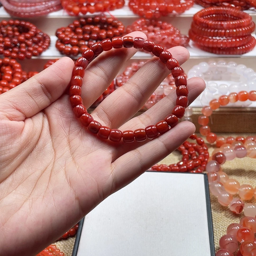 未镶嵌手链南红玛瑙带蚕丝纹