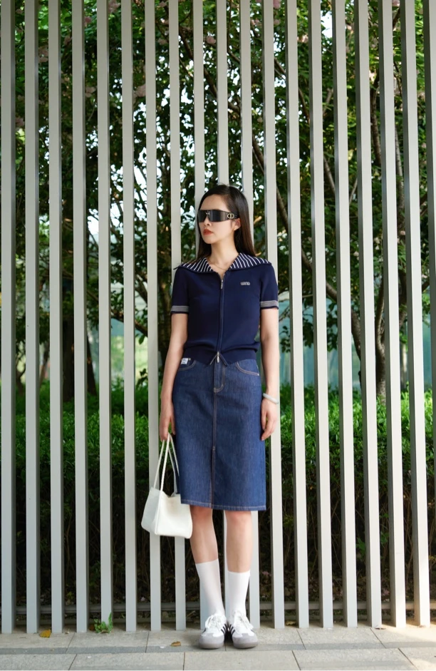 俪妍【LIVELY·YAN】25夏季新款牛仔半裙21199