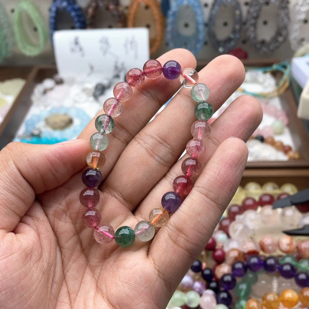 手链未镶嵌烟晶草莓晶多宝