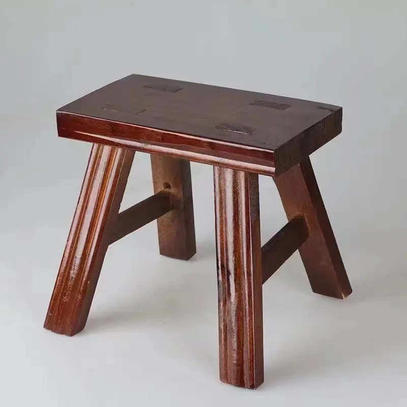 实木不锈钢板凳小凳子吃饭方凳成人凳子中式木凳客厅矮凳子小木